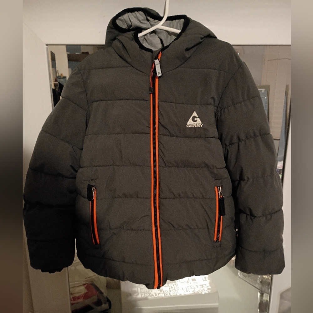 Gerry Weber Charcoal and Tangerine Kids Puffer Jacket